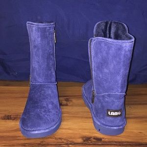 navy blue lamo boots